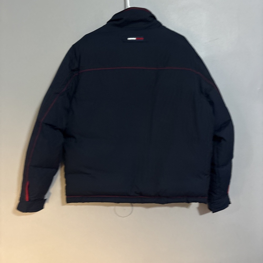 Vintage Tommy Hilfiger Med Hip Hop Puffer Jacket Blue/Red Y2K EUC - Picture 8 of 9